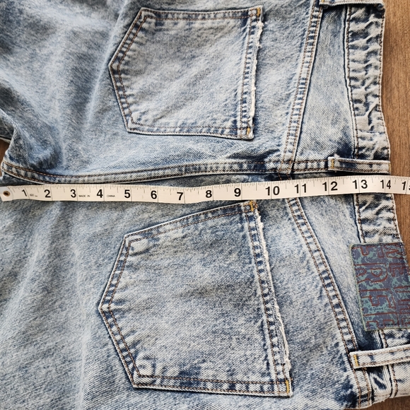 Free People We The Free Stone Wash Distressed High Rise Straight Leg Jeans Sz 28 - Picture 11 of 13